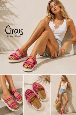 Circus by Sam Edelman Ola Pink Platform Slide Sandals Women’s Size 7 Barbiecore